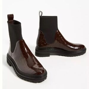 Loeffler Randall Croc-Embossed Boots